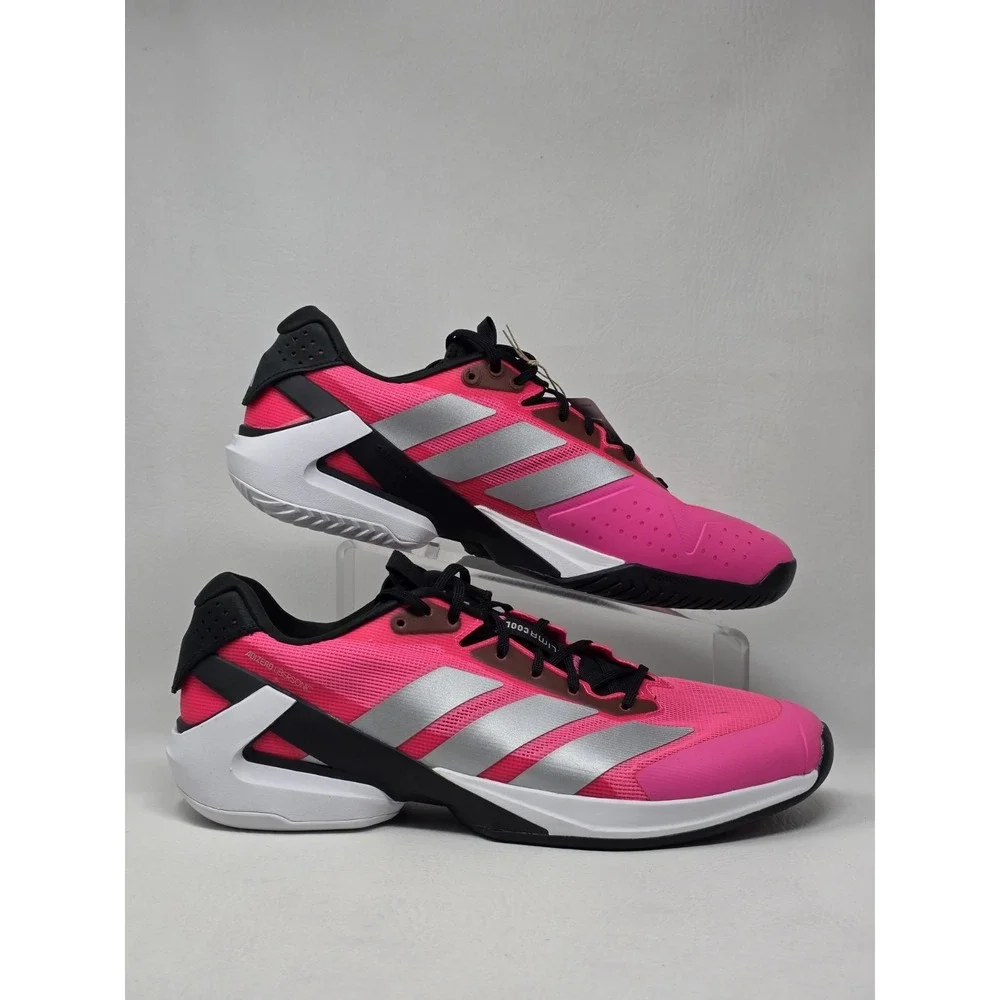 Adidas Adizero Ubersonic 5 Men's Size 13 Pink Silver Tennis Shoes JQ2901 NEW